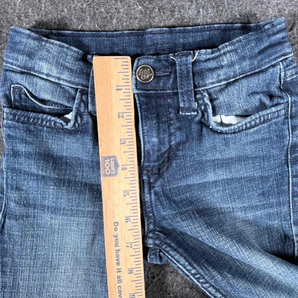 Wrangler Girls Slim Fit Bootcut Jeans Blue Medium Wash Adjustable Waist 8 Slim