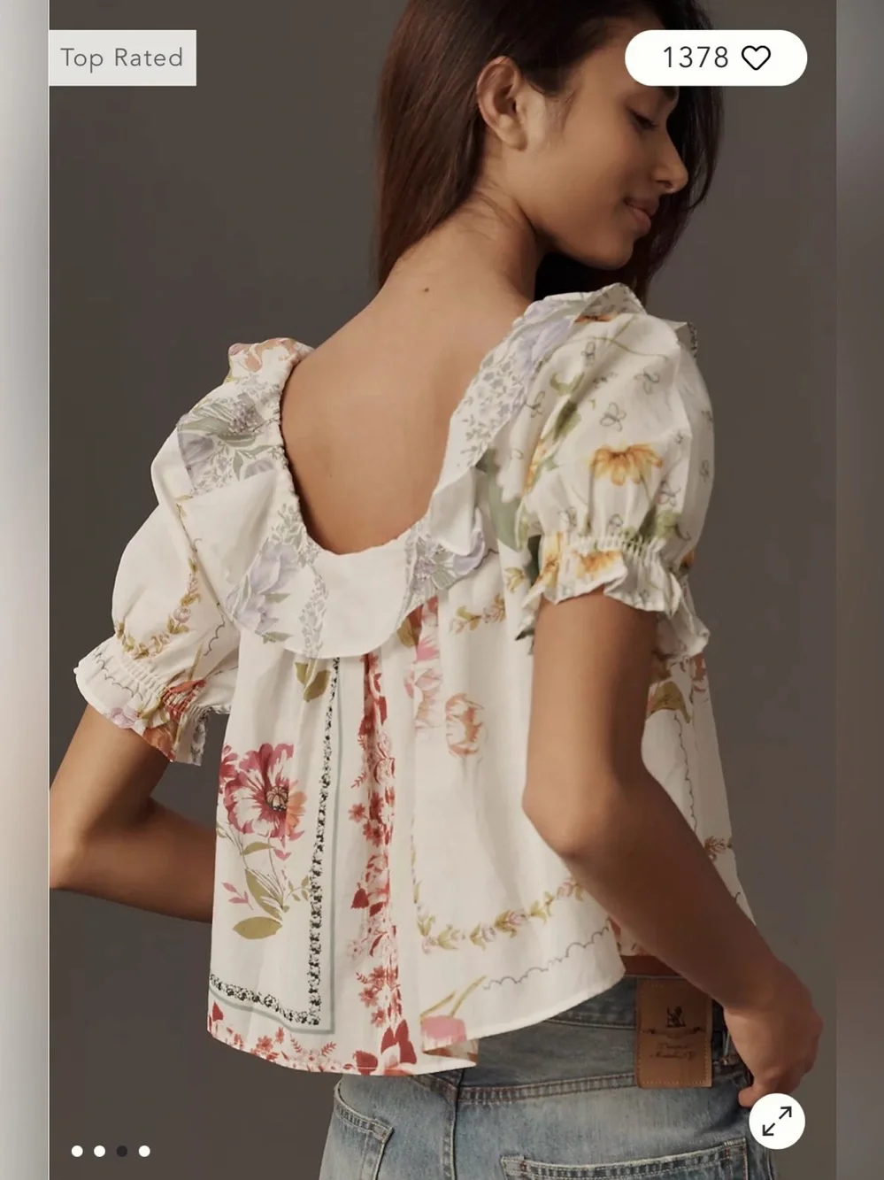 Anthropologie puff sleeve