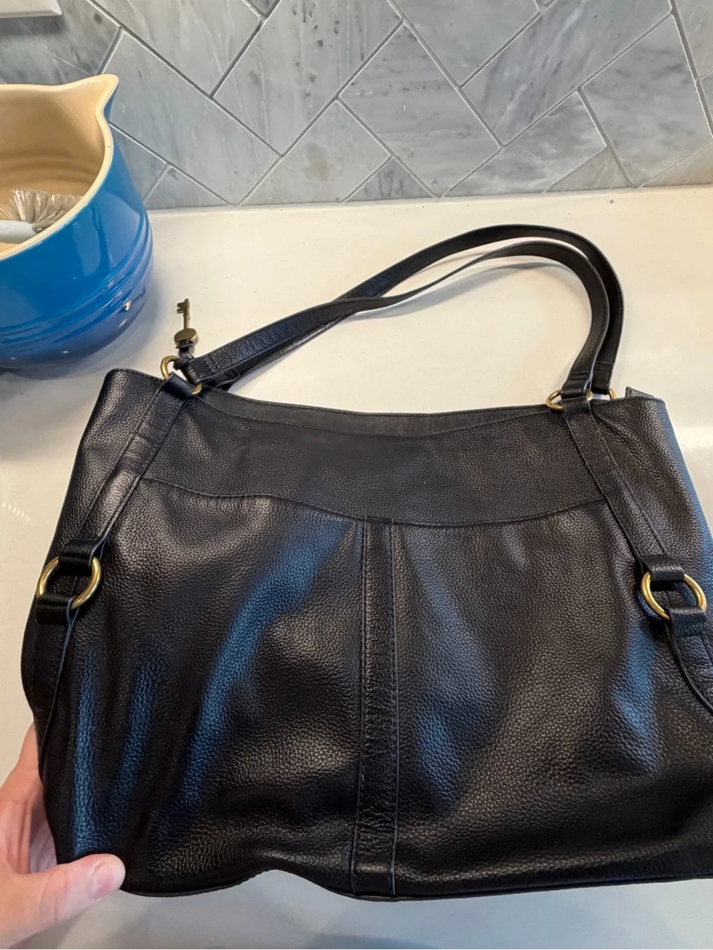 Fossil sleek pebbled
