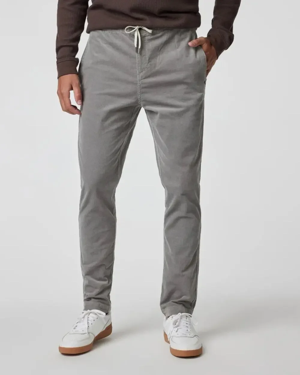 Vuori Men's Optimist Corduroy Drawstring Pants Grey Medium