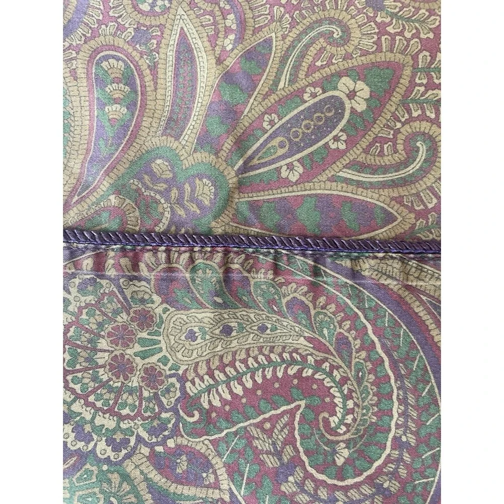 Vtg 4 Pc Ralph Lauren New Bohemian Paisley Purple QUEEN Sheet  Flat Fitted Cases