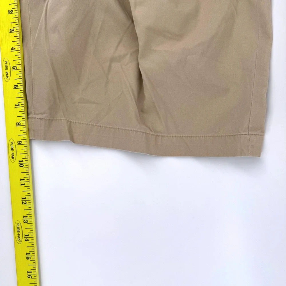 Polo Golf Ralph Lauren Fairway Golf Short Mens 42 Khaki Tan Pleated Cotton Chino