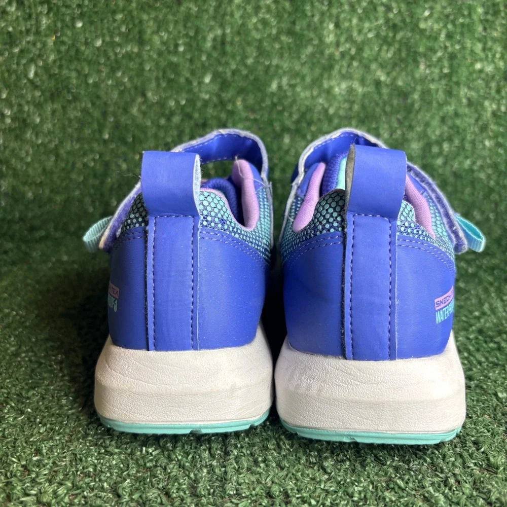 Skechers Dynamic Tread Journey Time Athletic Sneaker Blue Lavender Kids Sz 13.5