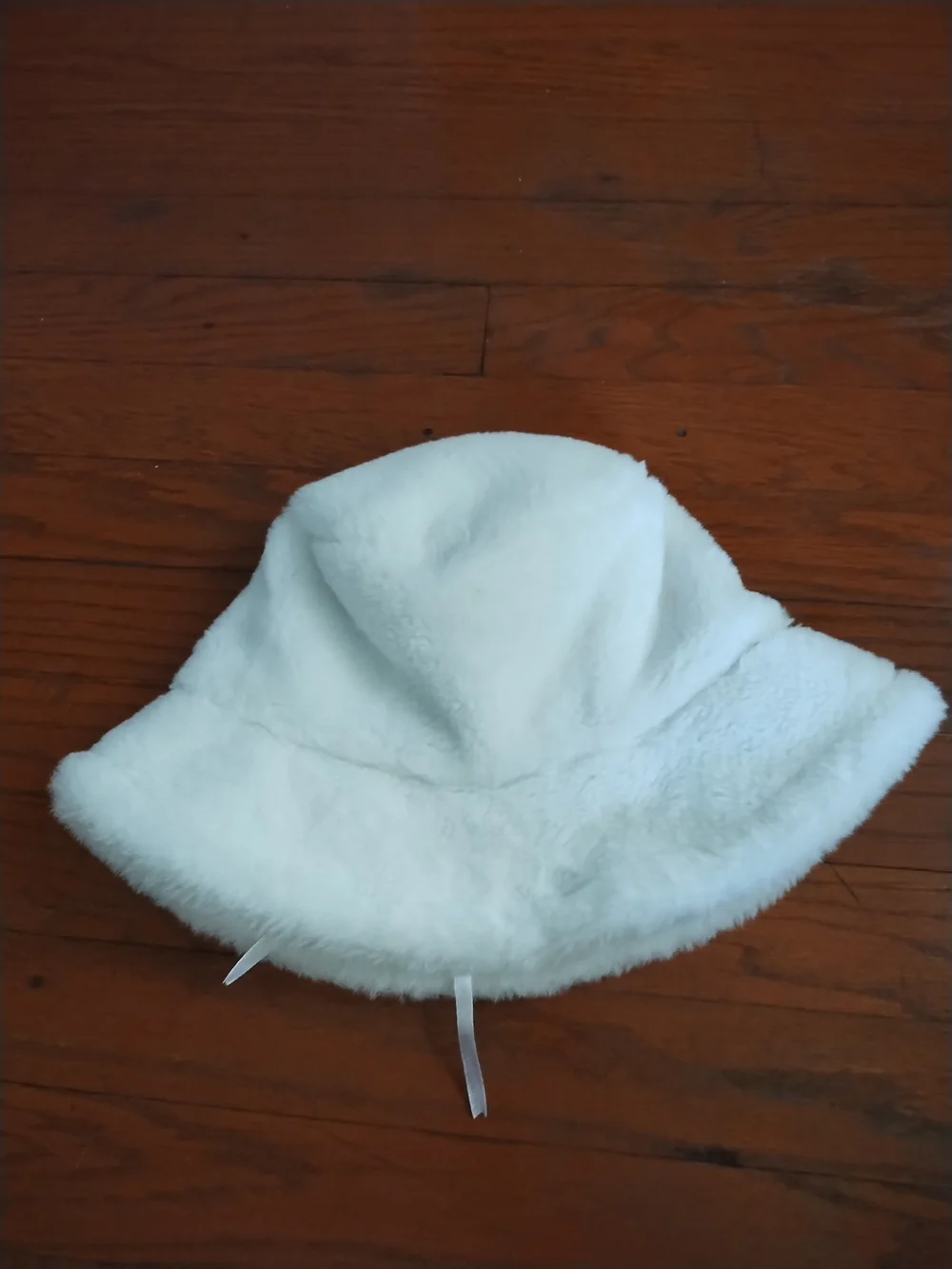 Los Angeles Apparel White Faux Fur LA Bucket Hat