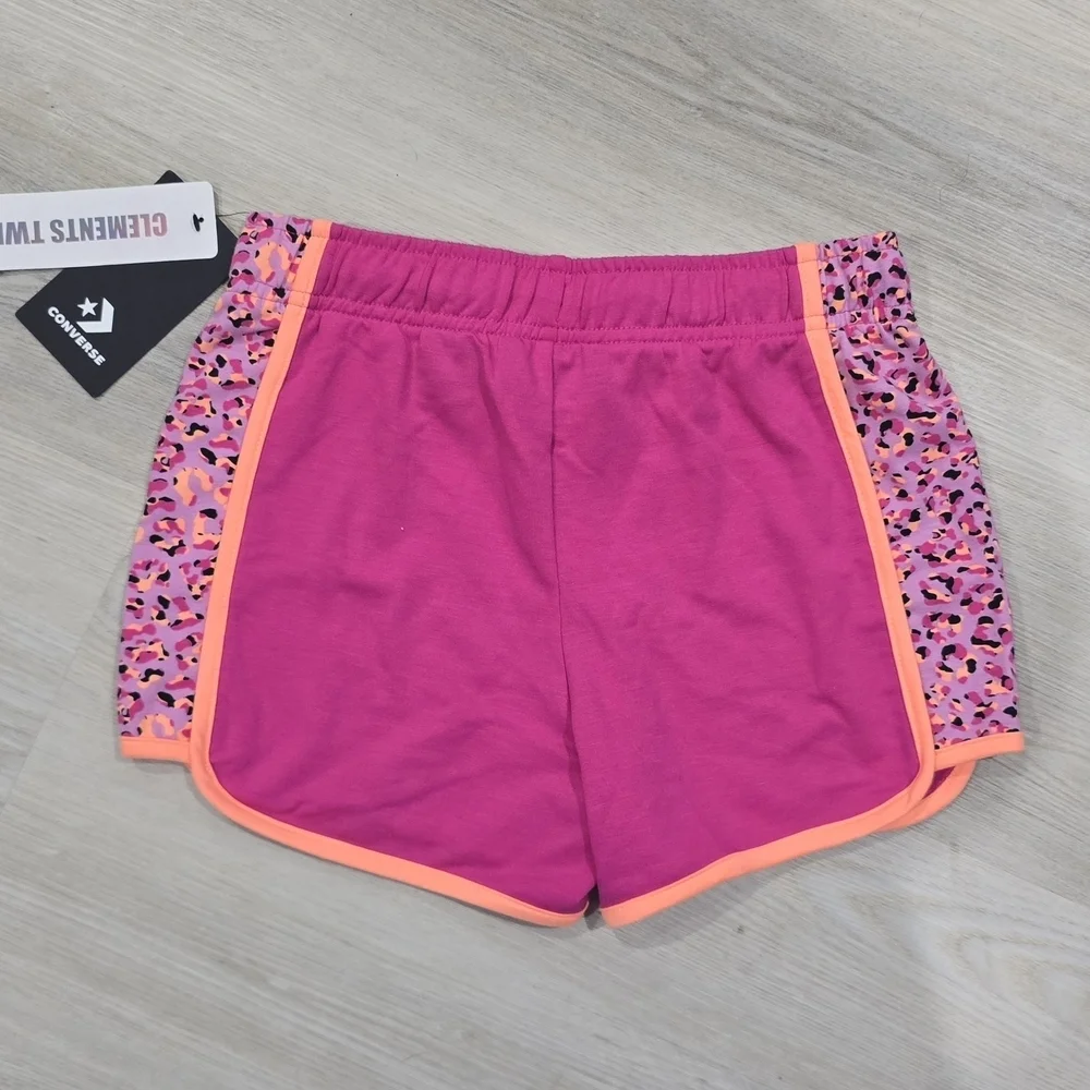 Converse Kids All Star Chuck Taylor animal patterned side band shorts Size M NWT