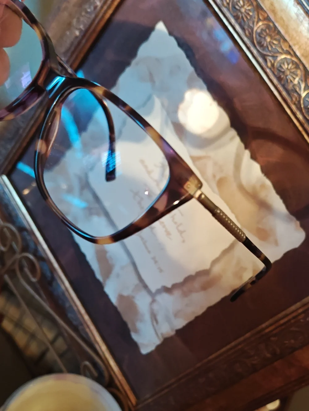 Tortoiseshell Square Optical Glasses - Brown