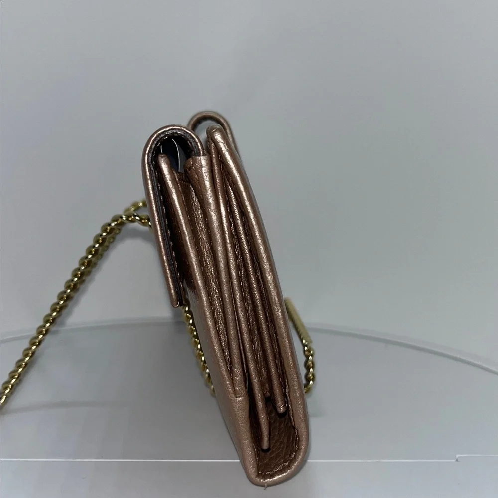 Gucci Champagne Gold Leather Eclipse Long Wallet