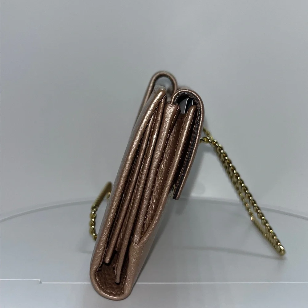 Gucci Champagne Gold Leather Eclipse Long Wallet