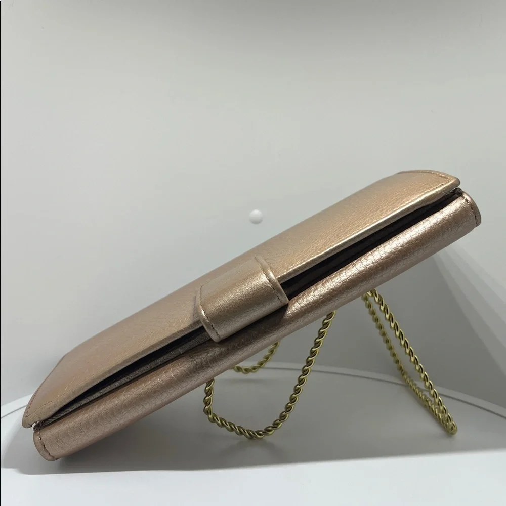 Gucci Champagne Gold Leather Eclipse Long Wallet