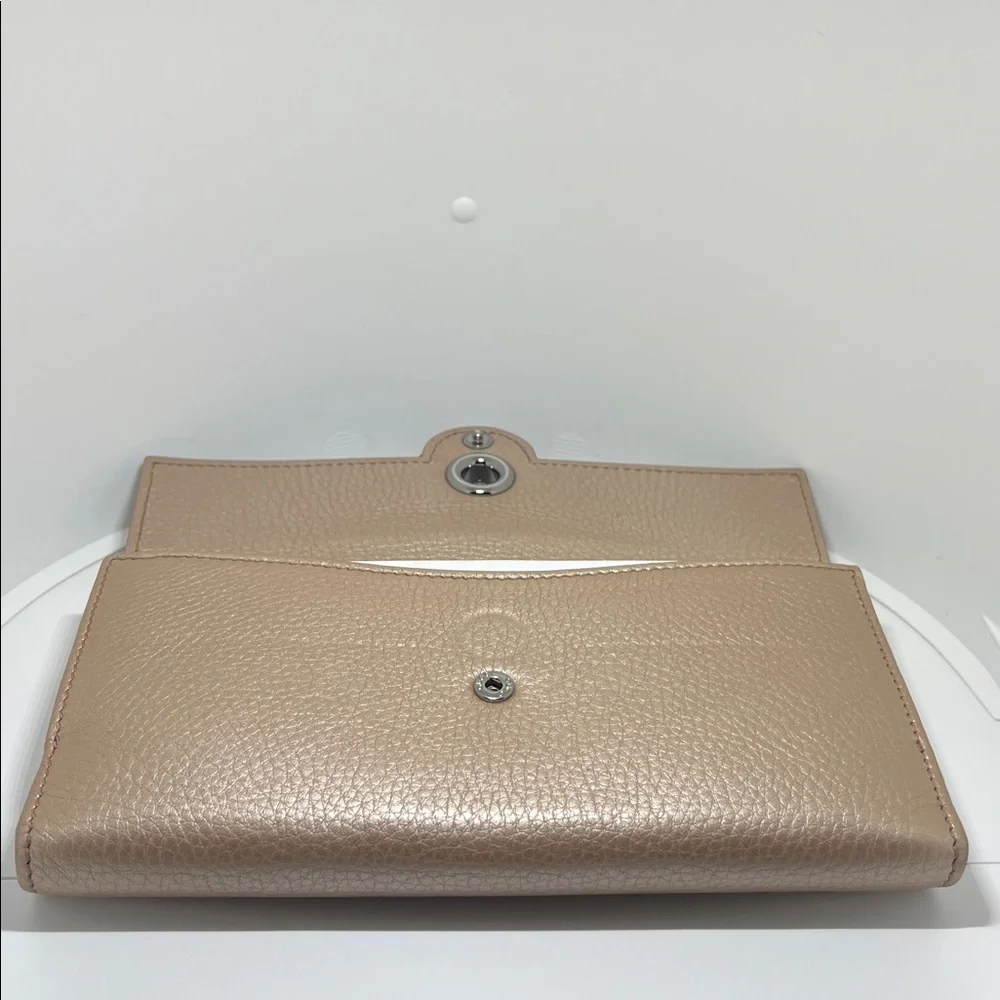 Gucci Champagne Gold Leather Eclipse Long Wallet