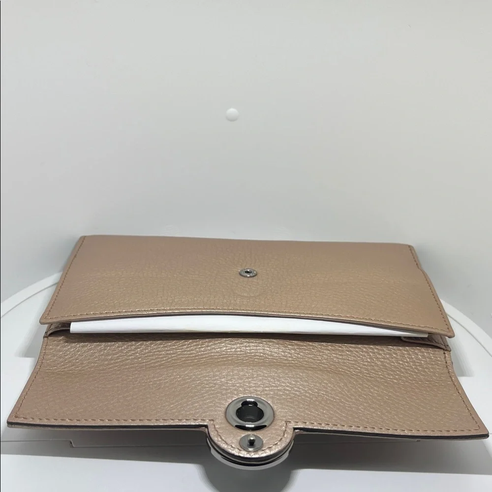 Gucci Champagne Gold Leather Eclipse Long Wallet