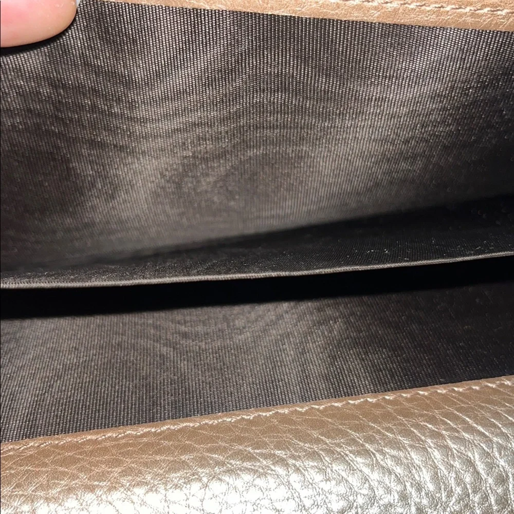Gucci Champagne Gold Leather Eclipse Long Wallet