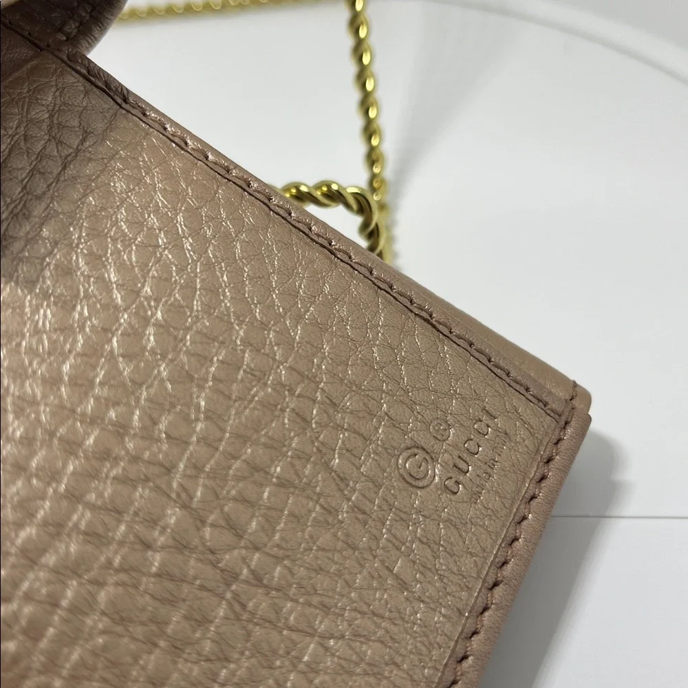 Gucci Champagne Gold Leather Eclipse Long Wallet