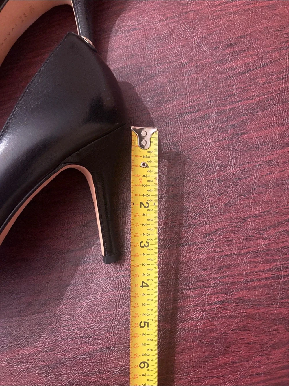 Ivanka Trump Black Leather Peep-Toe Heels