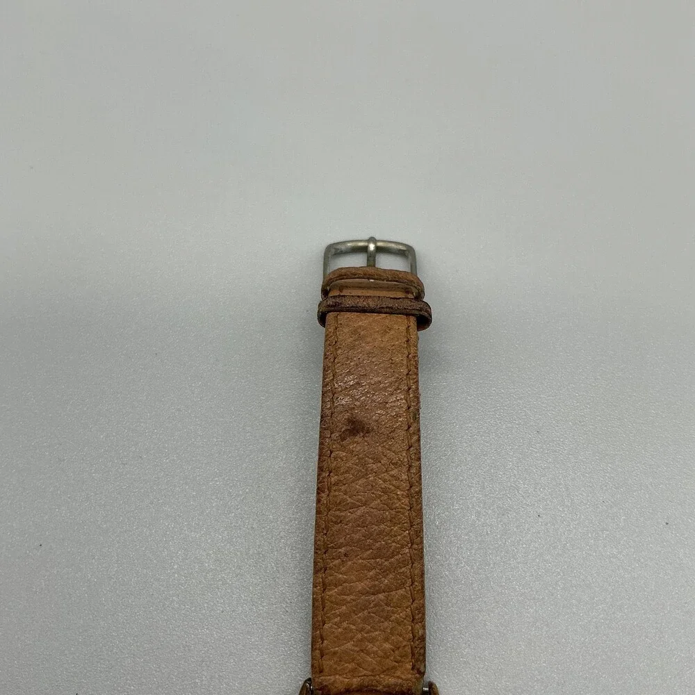 Vintage Versailles Womens Watch 31mm Gold Tone Leather Swiss Date New Battery