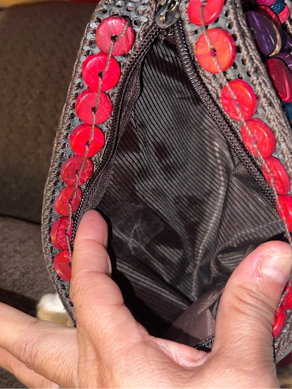 Boho Multicolor Sequin Crossbody Bag