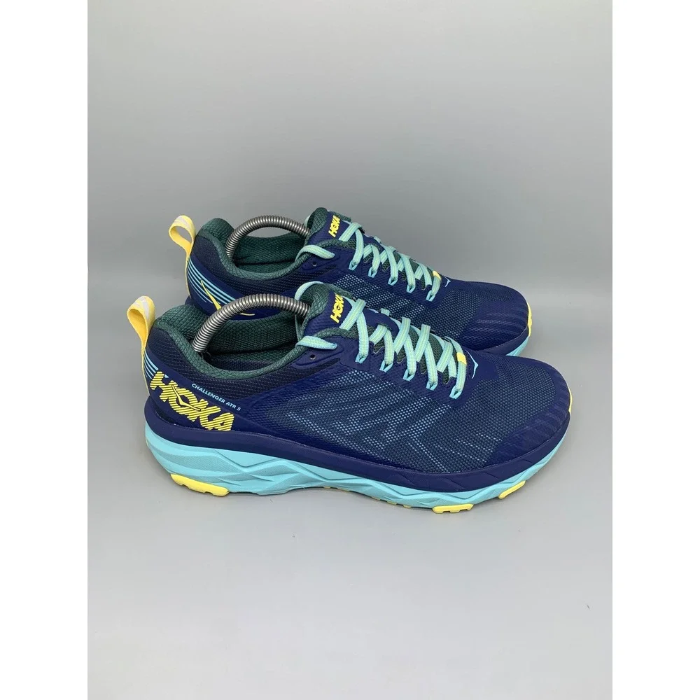Hoka One Challenger ATR 5 Navy Blue Trail Running Shoes  Women's Sz 9