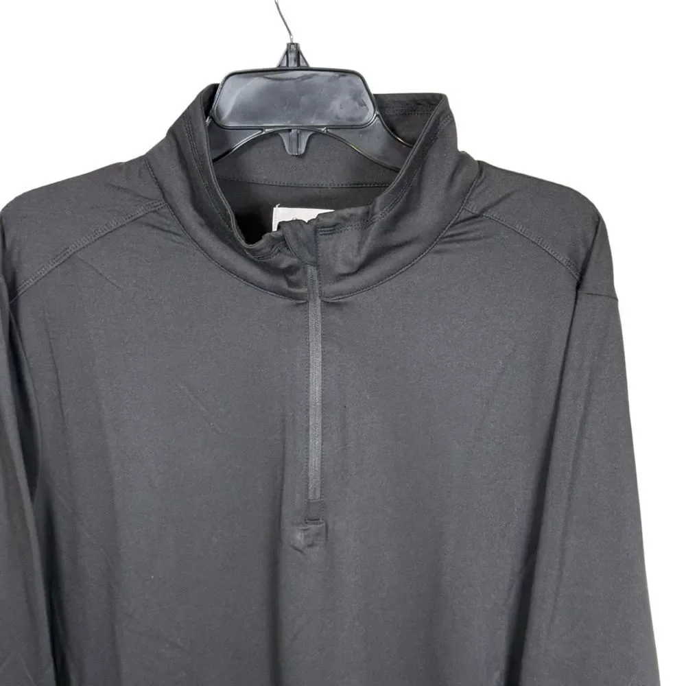 NWT Unisex feat Classic Black Quarter-Zip Pullover Size XL