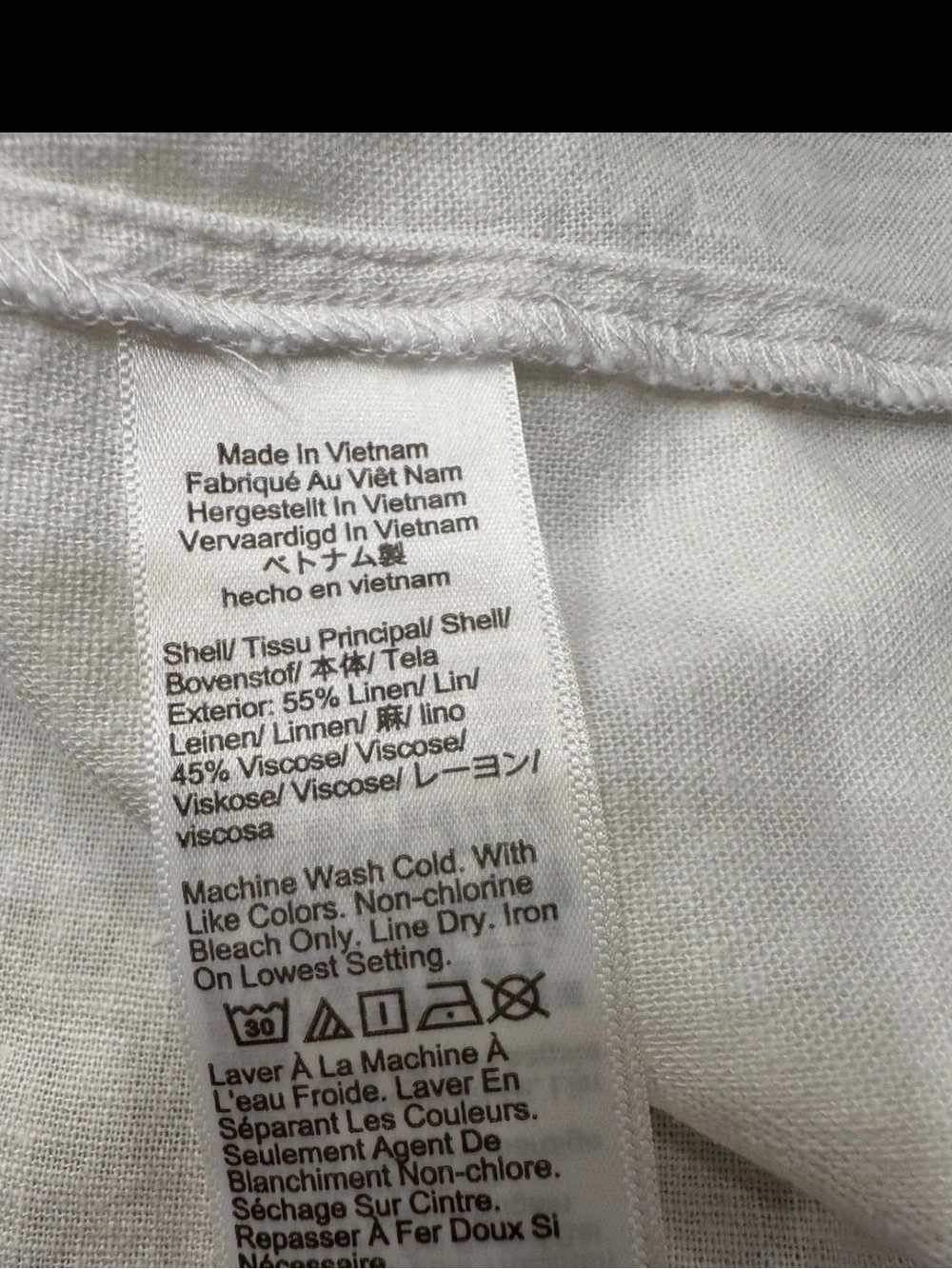 J.CREW White Woven Linen-Viscose Square Neck Ruffle Strap Button Tank M