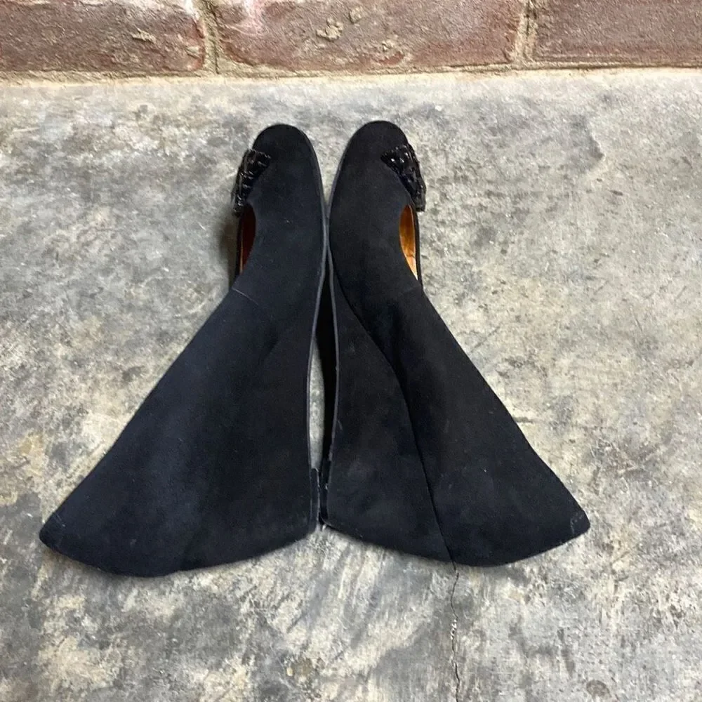 BCBG black suede