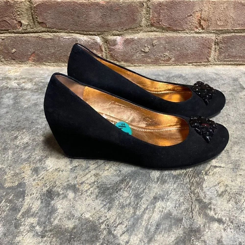 BCBG black suede