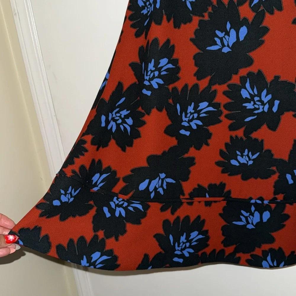 J.Crew Red and Blue Patterned Dress