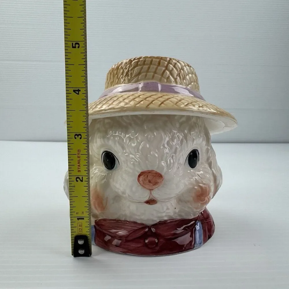 Vintage Dalton Bunny Cookie Jar Ceramic Rabbit Easter Kitchen Decor