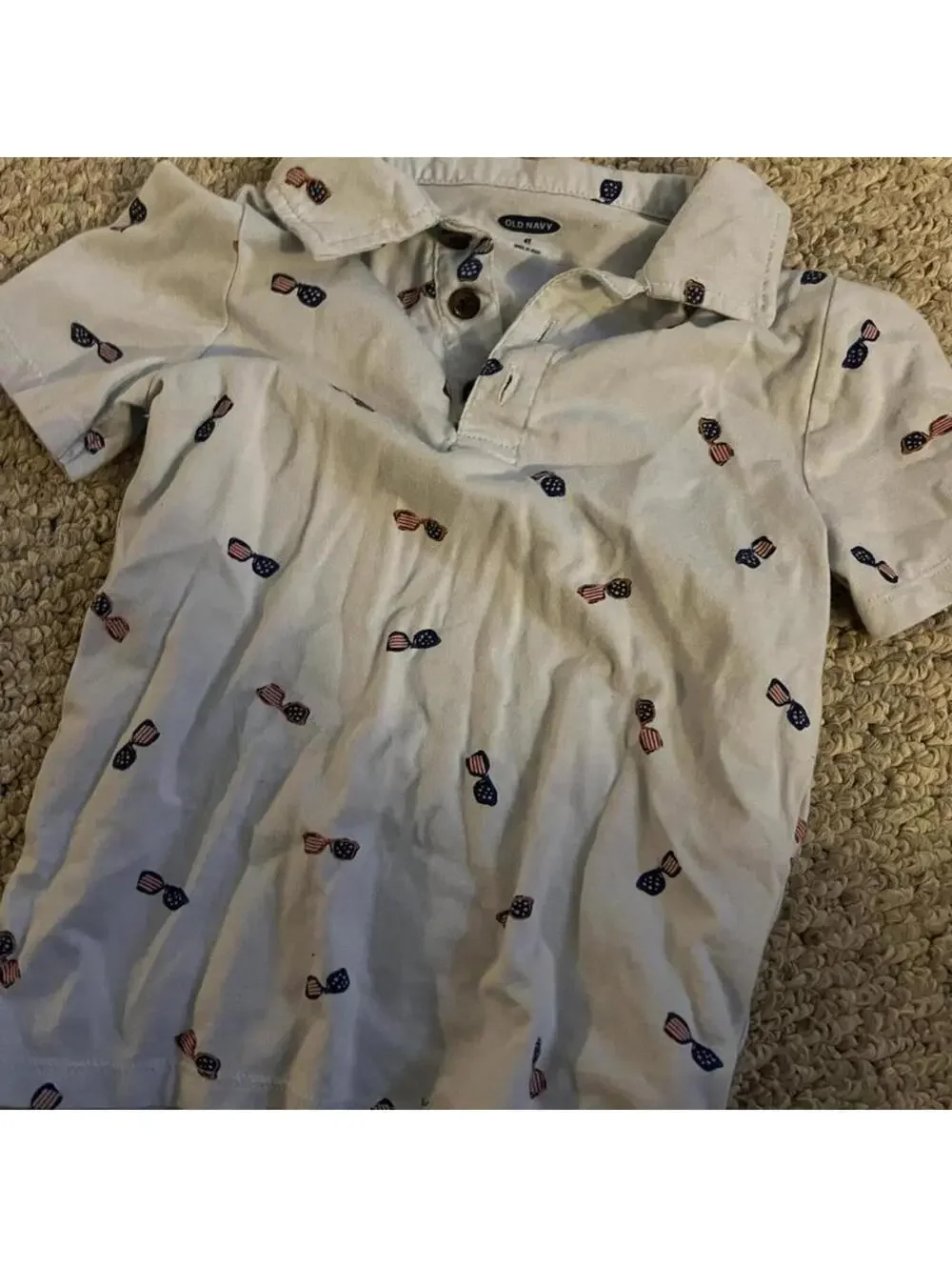 Old Navy Kid's Blue and White Polo-shirt