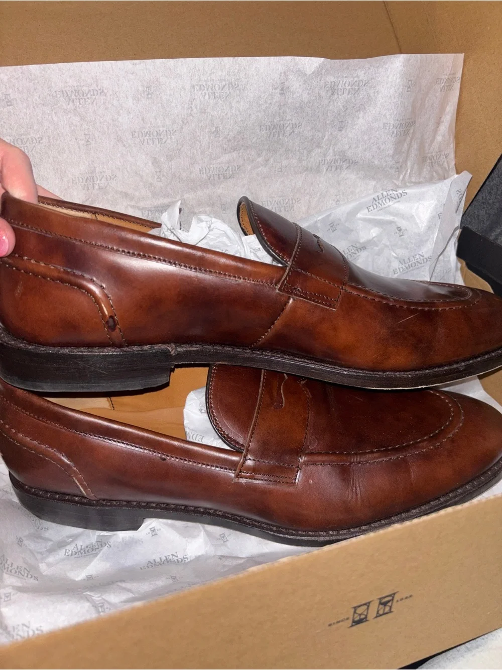 Allen Edmonds Men's Brown Randolph 2.0 Leather Loafers