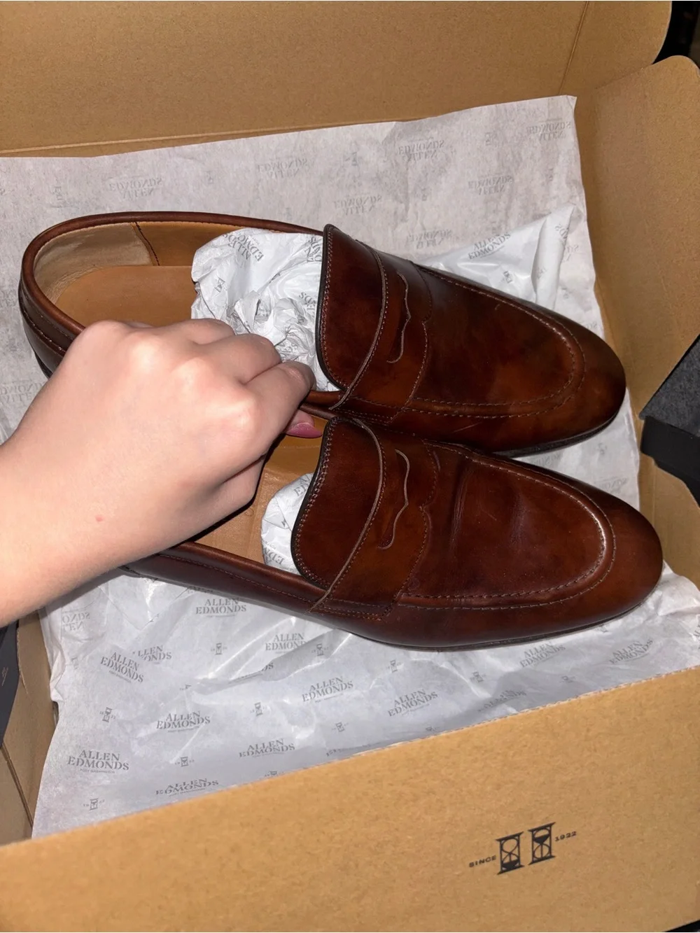 Allen Edmonds Men's Brown Randolph 2.0 Leather Loafers