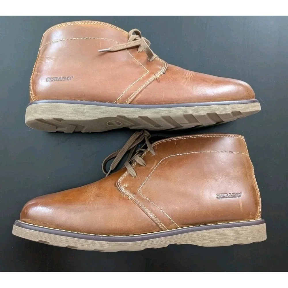 Sebago Reese Chukka Boots Men's Brown Leather Size 11 Lace Up