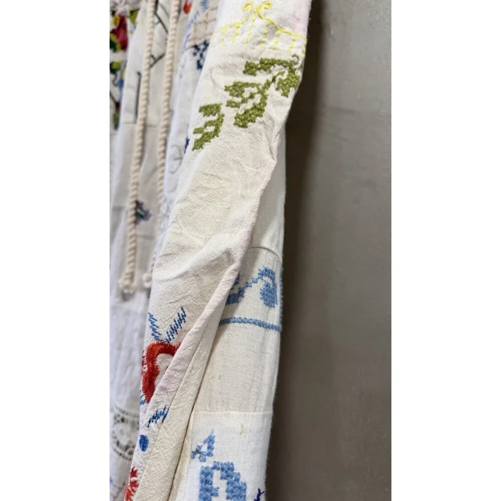 Free People Wallflower Pull-On Pants Embroidered Patchwork  M Flaw