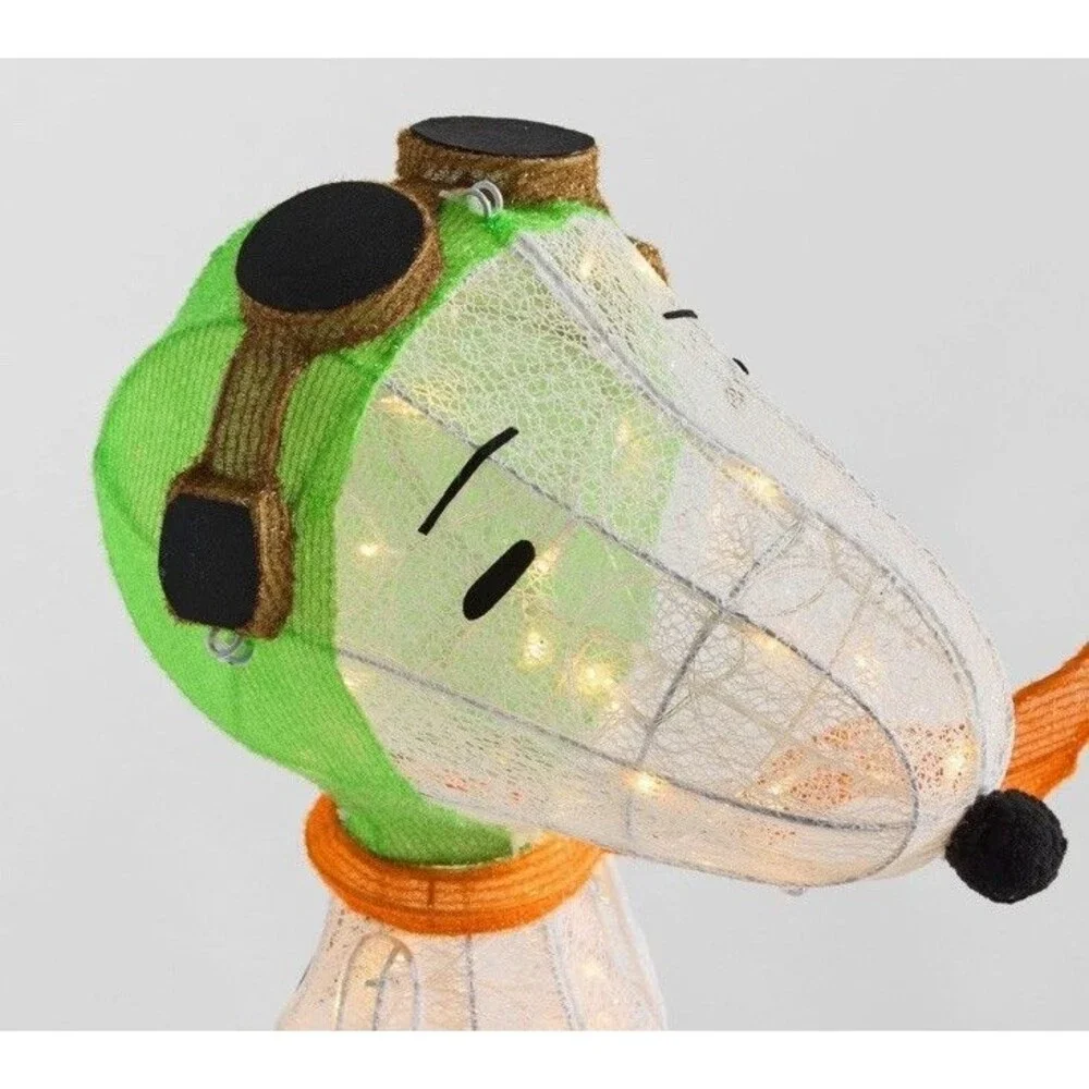 Peanuts Pilot Snoopy Fall Halloween Outdoor Lighted Yard Décor Pottery Barn NIB