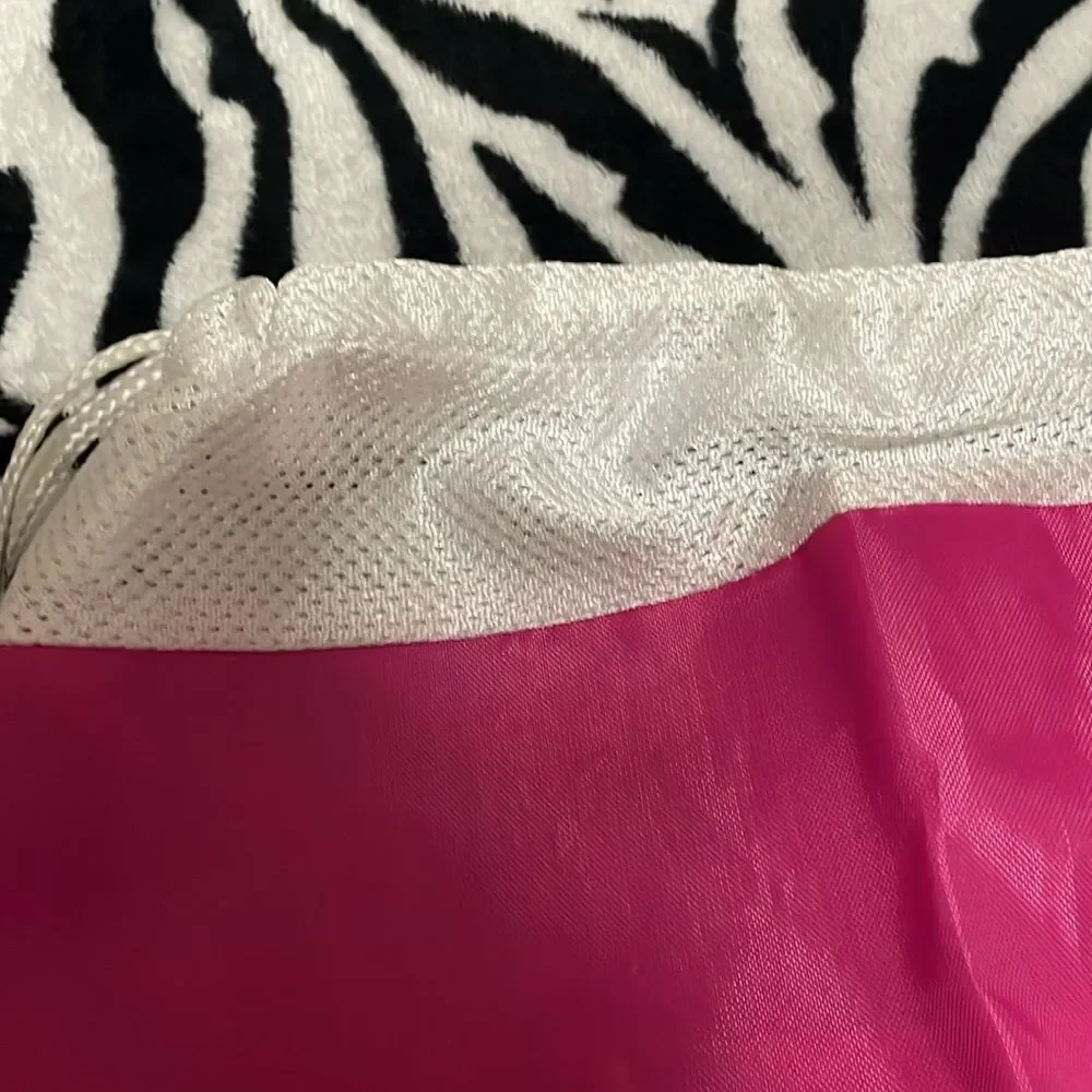 Build a bear workshop New York City BABW pink white mesh drawstring book bag