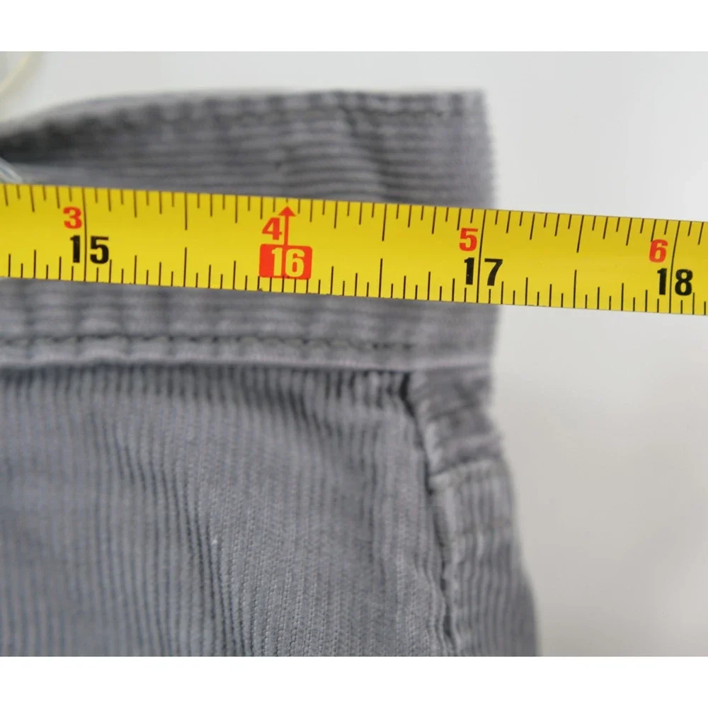 J. Crew 484 Slim Fit Corduroy Pants Mens 33 X 30 Gray 100% Cotton