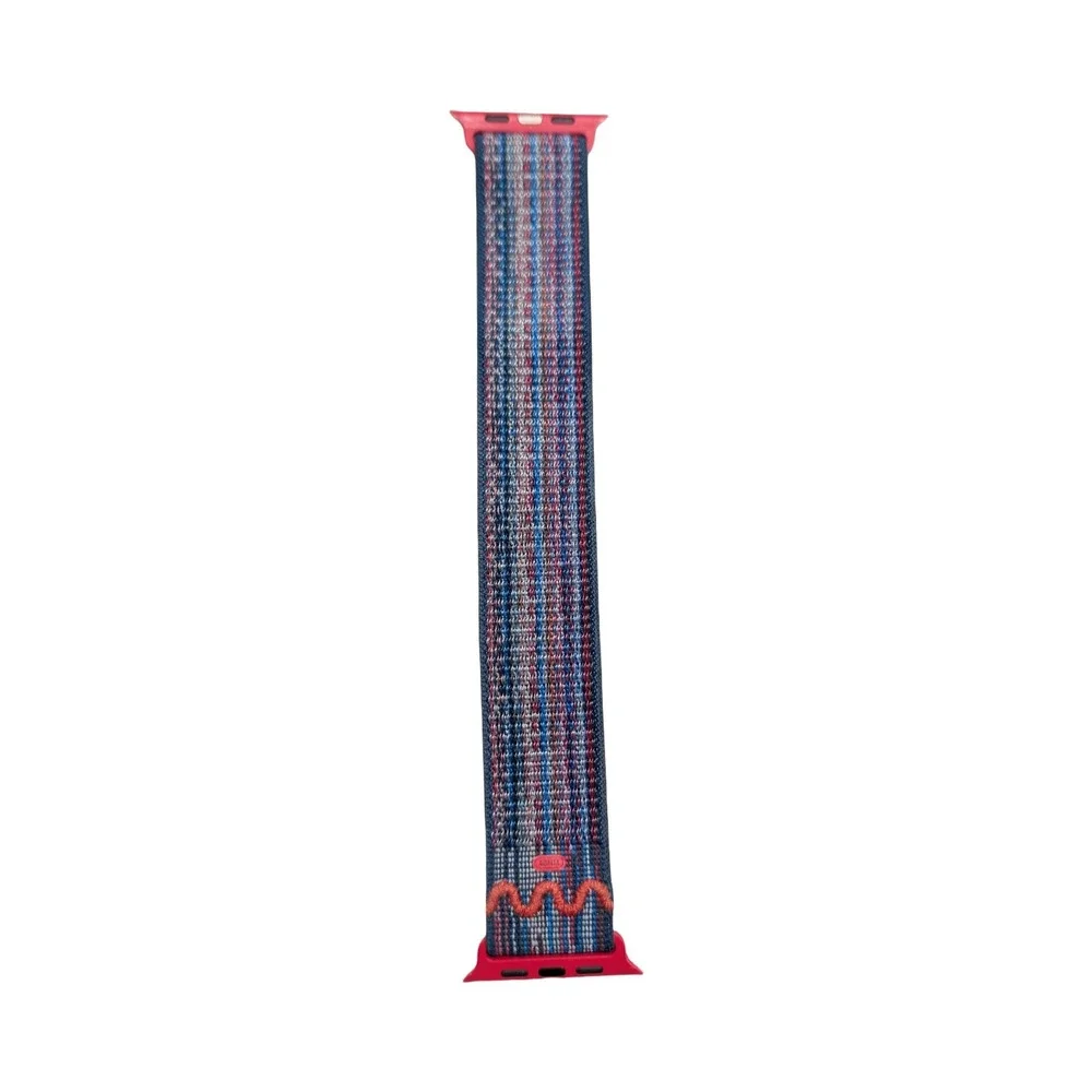 44-P Apple - 46mm Nike Sport Loop Watch Band - Blue/Red (Open Box) ⬇️