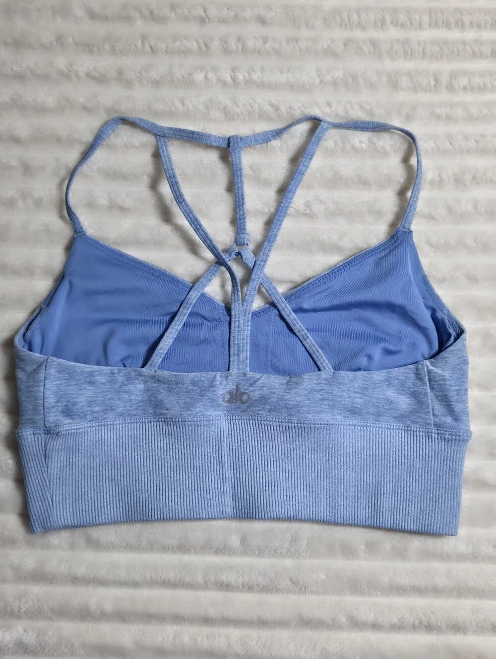 ALO Yoga ALOSOFT Lavish Bra, Size Small, Light Blue