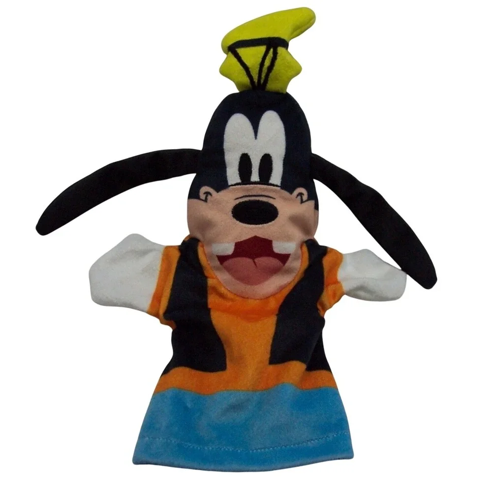 Disney Goofy Hand Puppet Plush Character Toy Orange Black Blue Classic Animation
