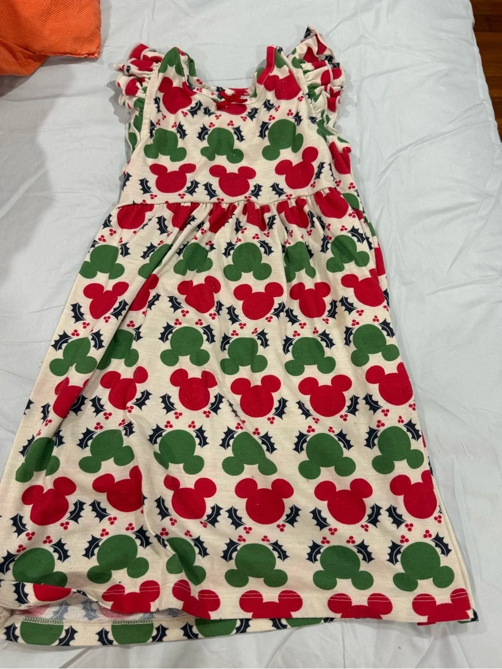 Hanna Andersson Red & Green Mickey Holiday Nightgown