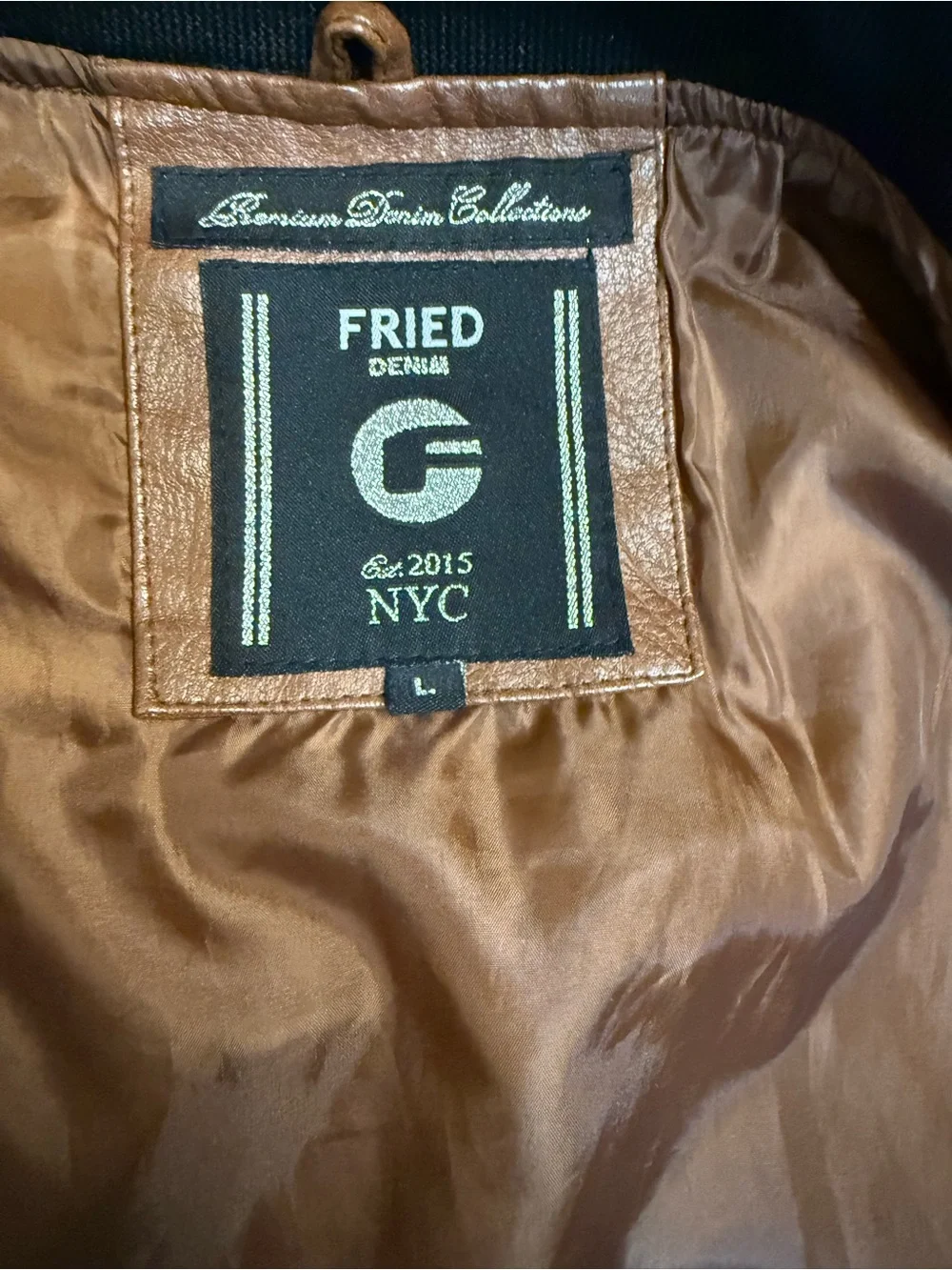 Men's Two-Tone Bomber Jacket — Brown Body with Black Sleeves