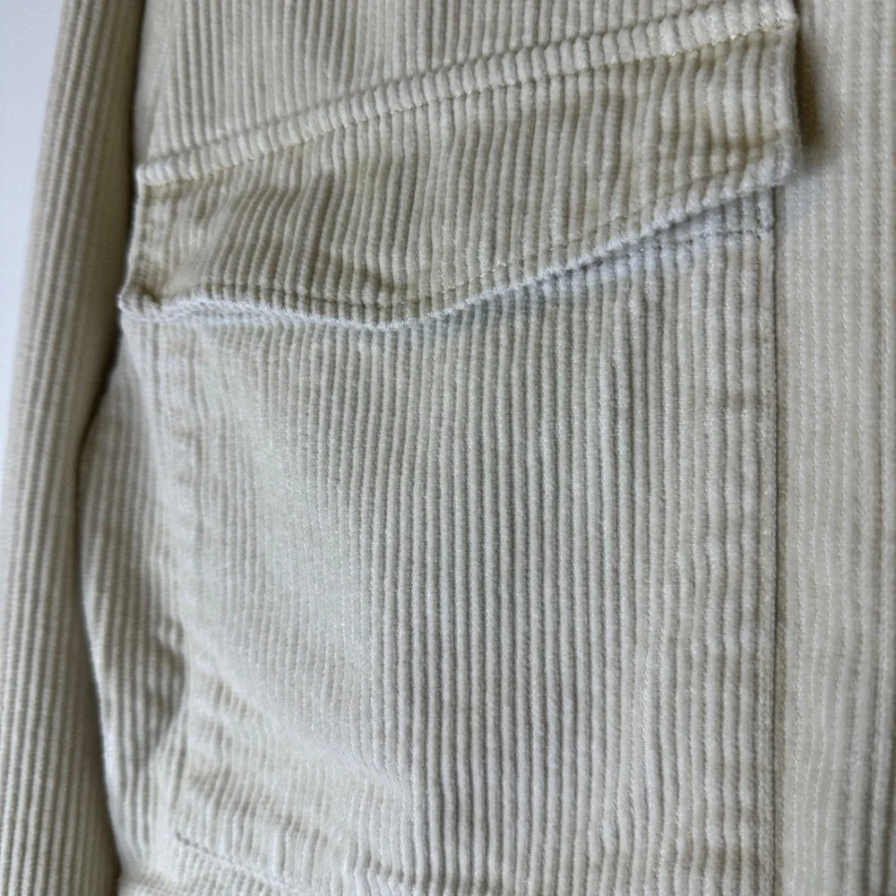 Abercrombie & Fitch Cream Corduroy Shacket Overshirt | Men’s Size S