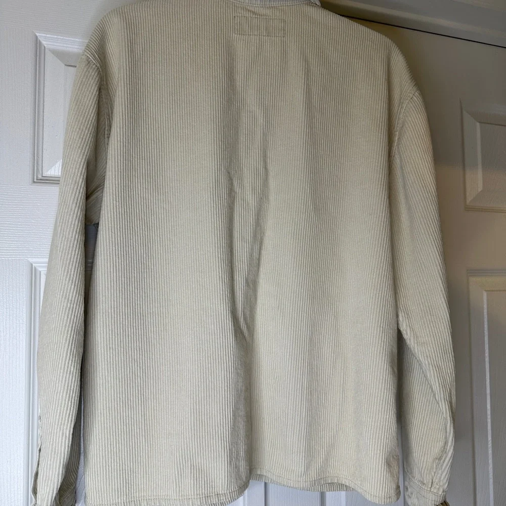 Abercrombie & Fitch Cream Corduroy Shacket Overshirt | Men’s Size S