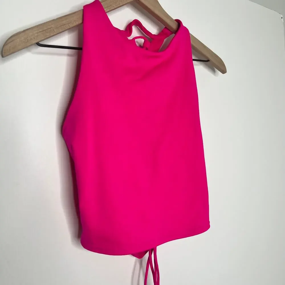 Alo Yoga Movement Bra Open Up Neon Pink Women’s Medium
