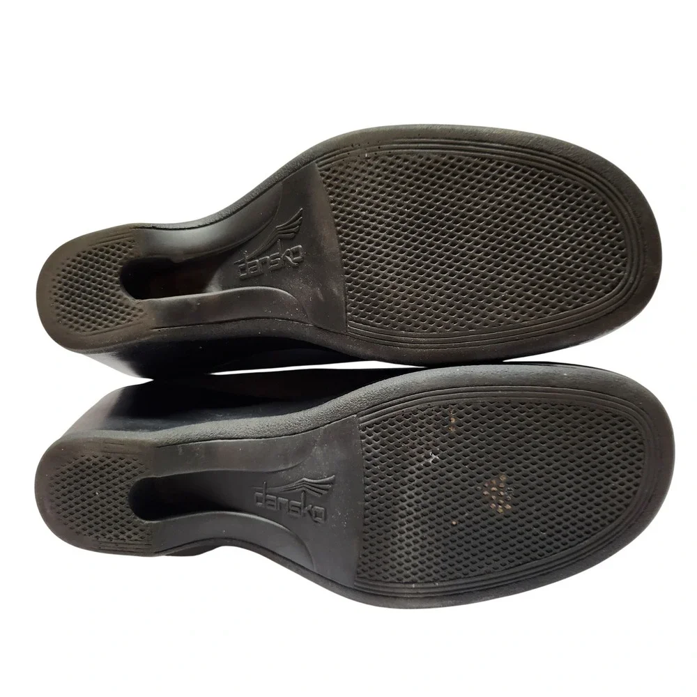 Dansko Womens Navy Blue Leather Wedge Loafers Comfort Shoes Size EU 40 US 9.5/10