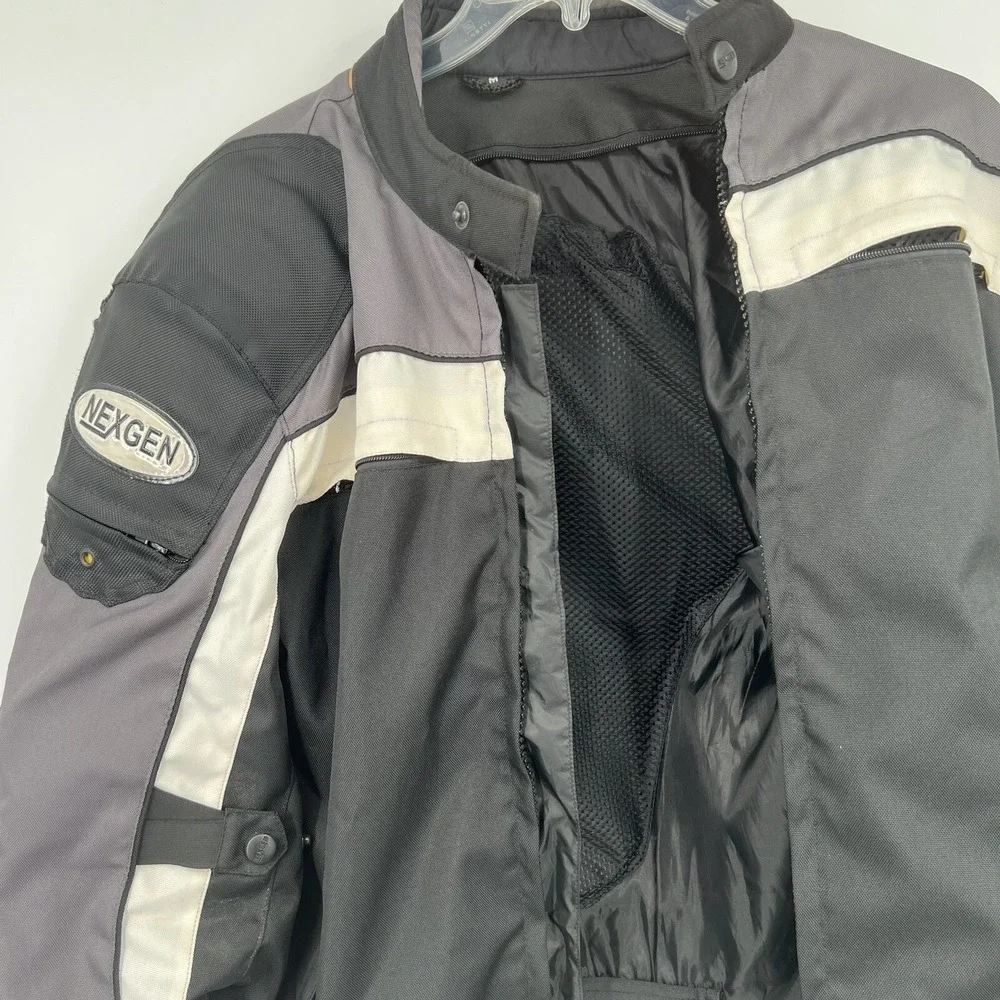 Nexgen Waterproof Reflective Black Armored Med Motorcycle Jacket 25x29