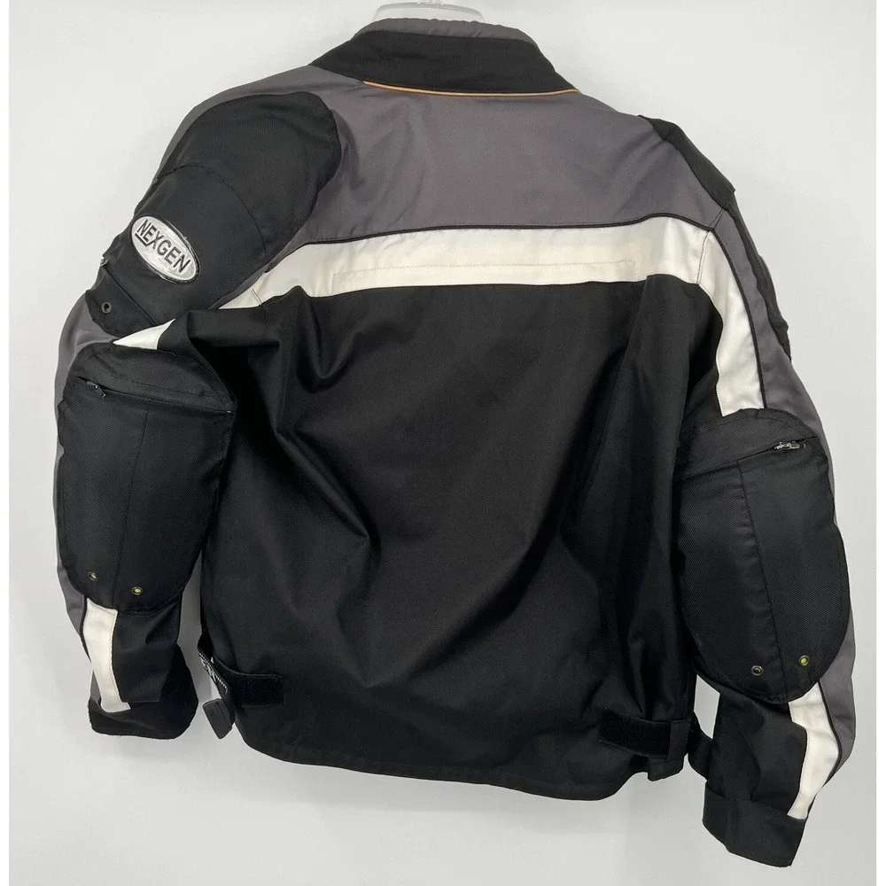 Nexgen Waterproof Reflective Black Armored Med Motorcycle Jacket 25x29