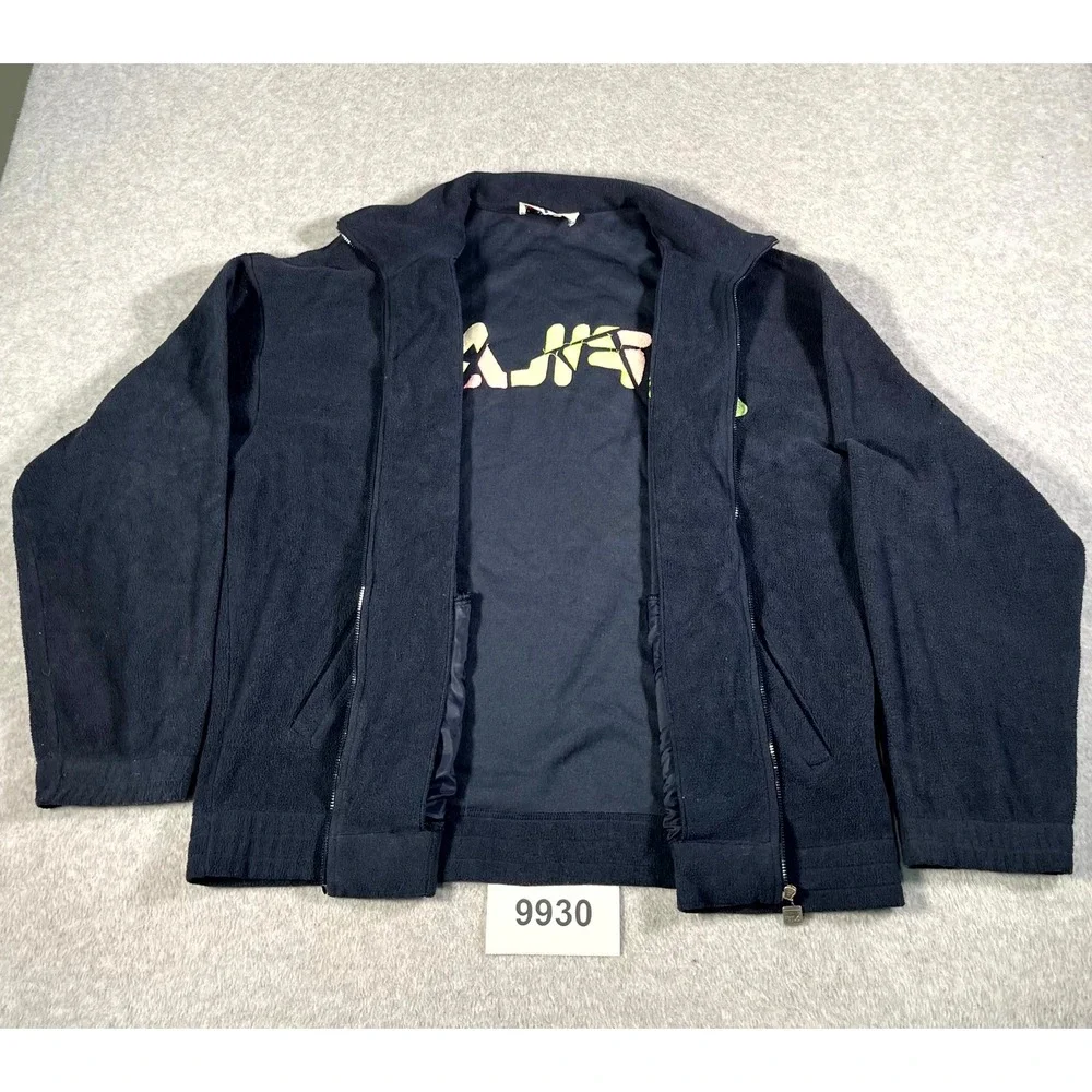 Vintage Fila Polartec Fleece Jacket Mens 40 Navy Blue Full Zip Medium