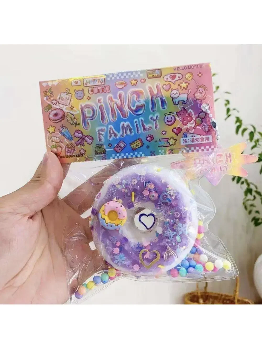Pink Taba Donut Squishy Sensory Toy Pastel Stress Relief Cute Desk Decor