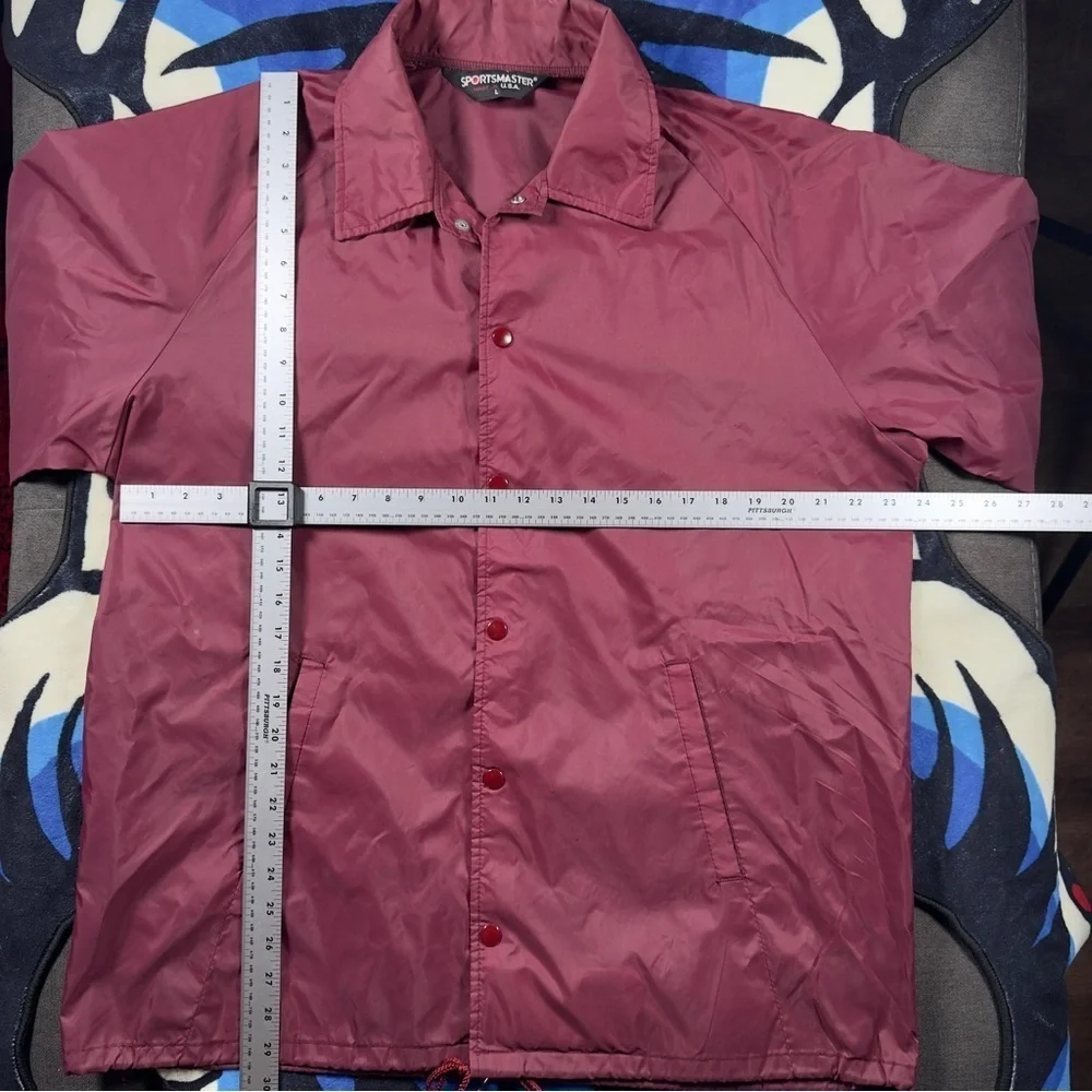 Vintage 80s Men's Maroon L Windbreaker Jacket by SPORTSMASTER