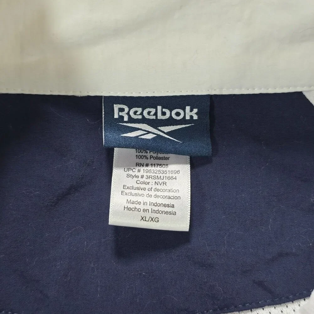 Vintage Reebok Jacket Size XL Red White Blue Zip Track Warm Up Pockets Athletic